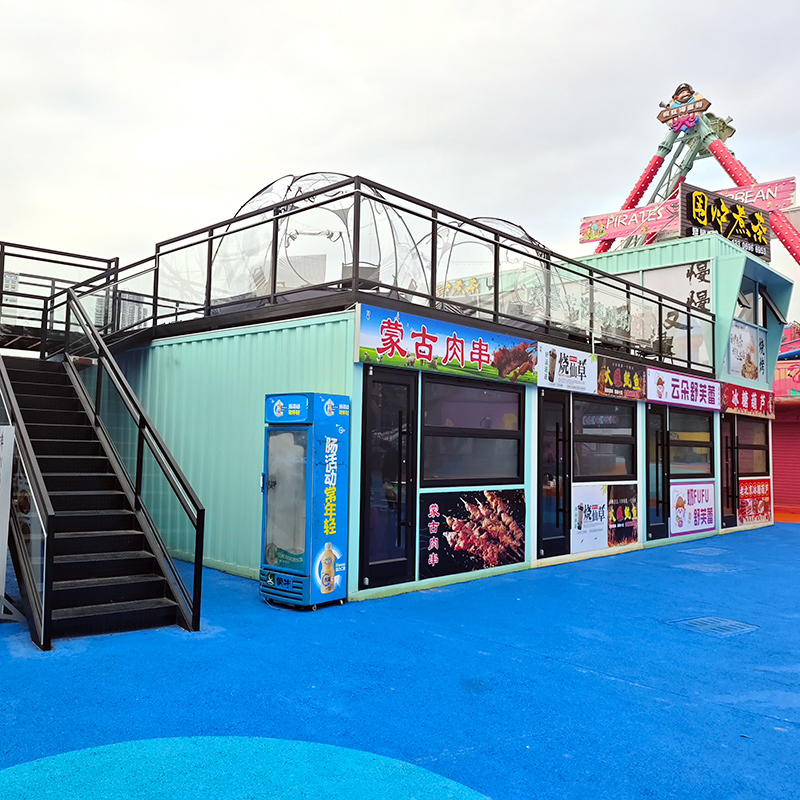 Customized Food Beautiful Coffee Mobile Portable Prefabricated Prefab Tiny Modular Creative Container Shop