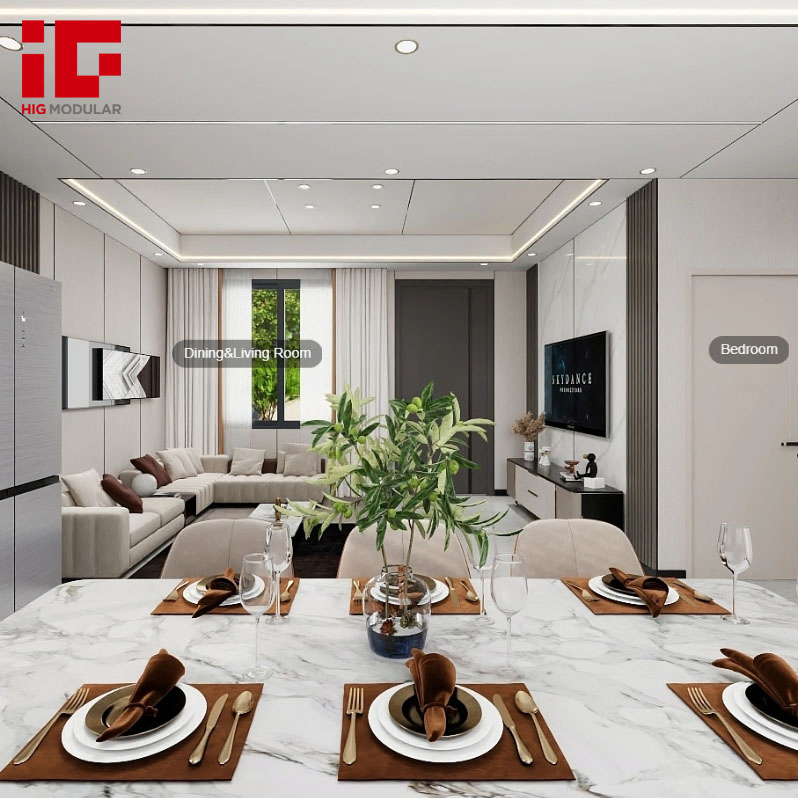 Luxury Modern Prefabricated Modular 2 Story Prefab Light Gauge Steel Structure Buildings Villa Frame House Home Light Steel Buildings Villa