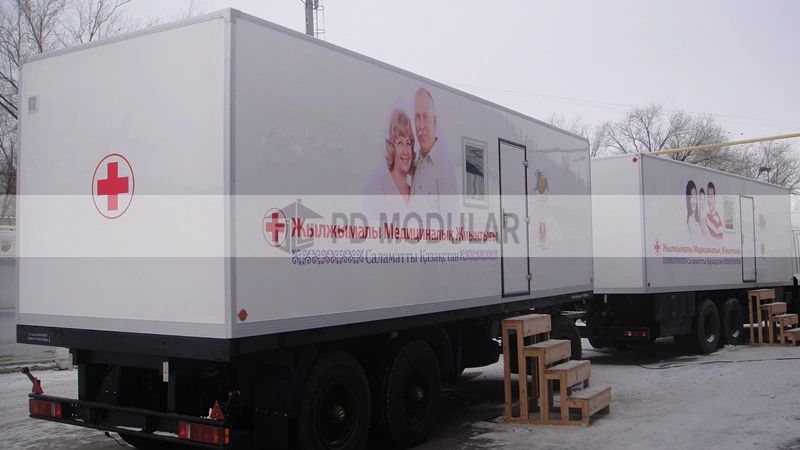 Movable Prefab Mobile Vehicle Truck Medical Container Clinic Hospital for Emergency Rescue