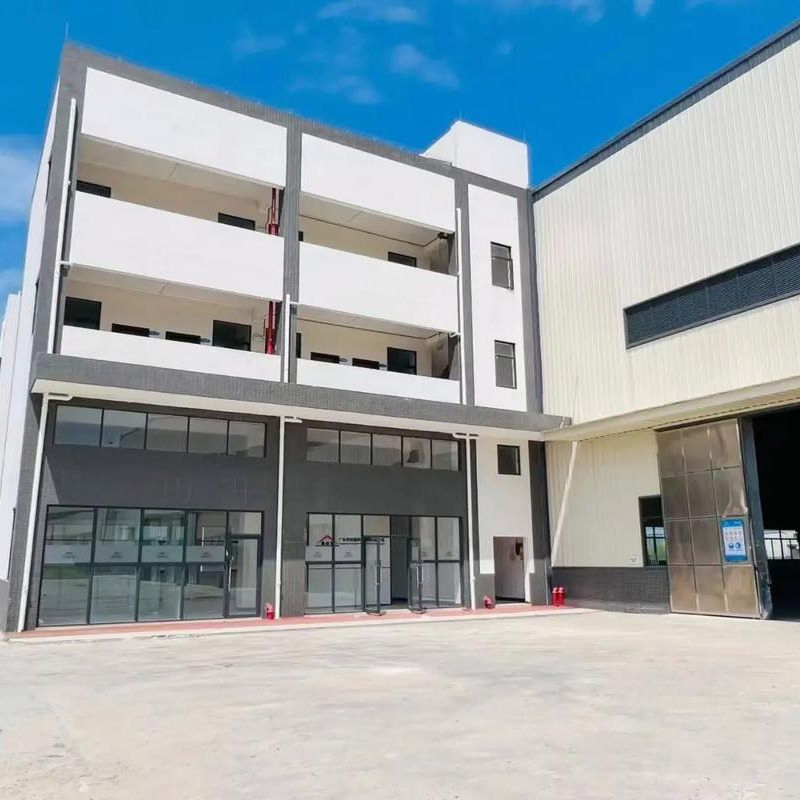 Three-Storey Curtain Glass Wall Prefab Office Building