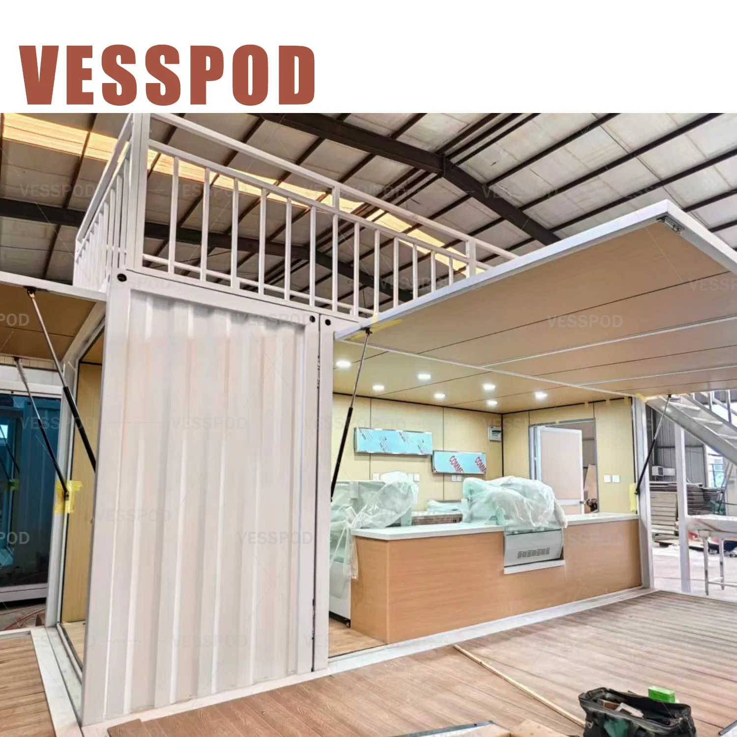 Modular Prefab Store Mobile Store Trailer 20FT 40FT Custom Prefab Container Restaurant Bar Container Coffee Shop