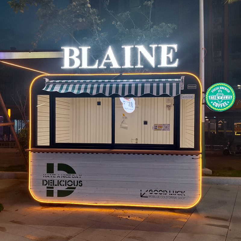 Prefab Mobile Portable Outdoor Coffee Restaurant Snack House Folding Expandable Container Shop