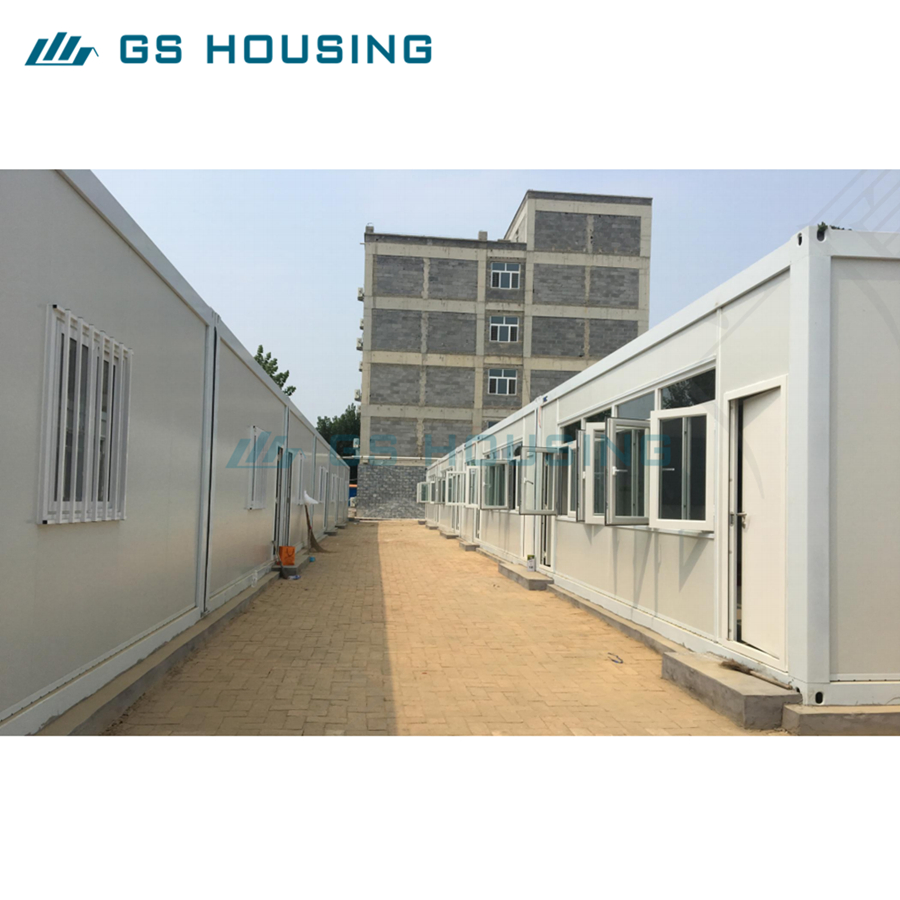 Customized 2 Stories Flat Pack Container House with Bedroom Bathroom Prefabricated House Mining Camp Dormitory Worker Container House