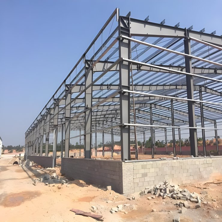 China Low Cost Prefab Light Metal Frame Building Prefabricated Warehouse Workshop Steel Structure