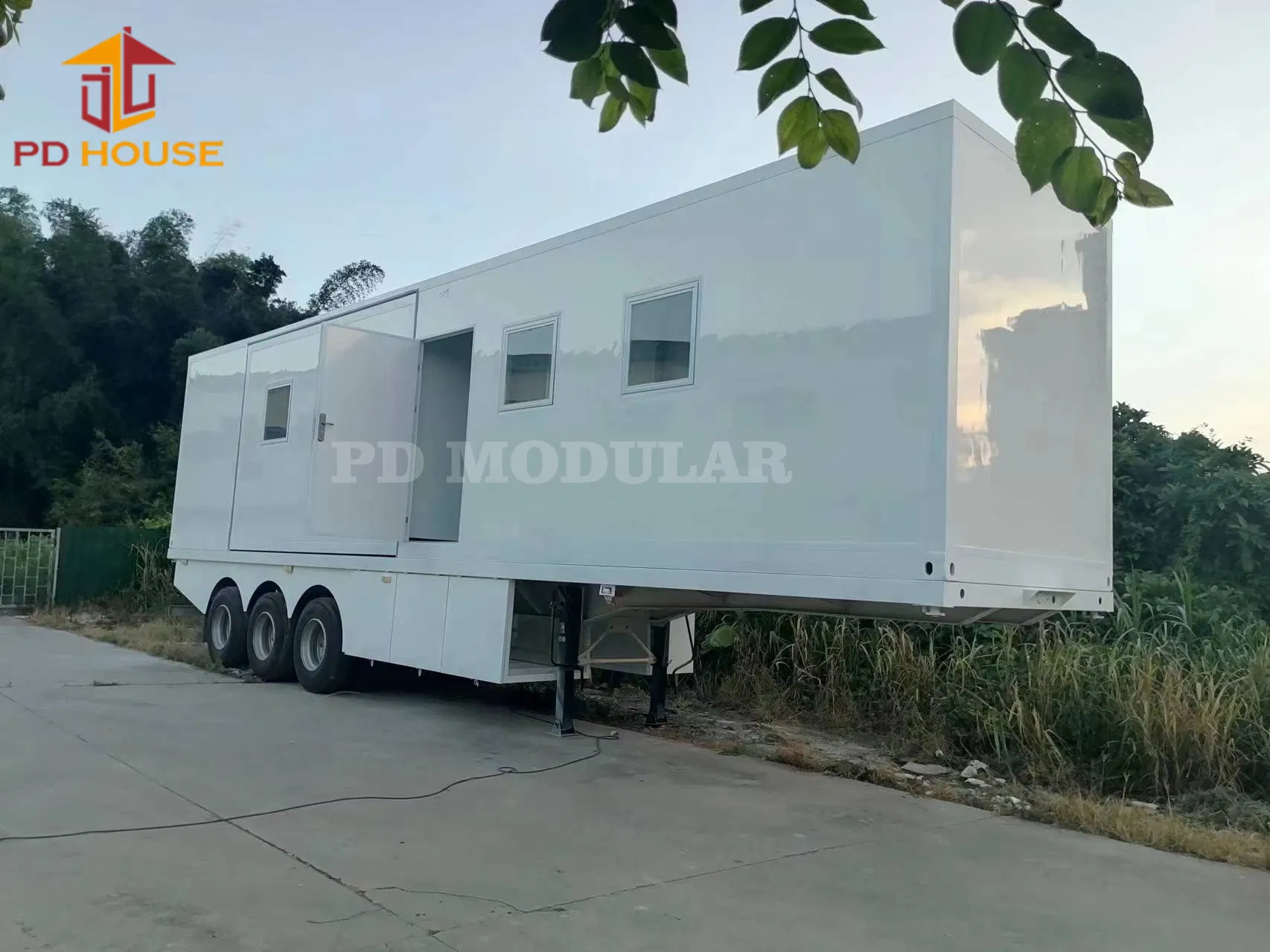 Expandable Auto Open Hydraulic System Slide out Modular Portable Trailer Truck Aluminum Mobile Lab Medical Container Hospital Clinic