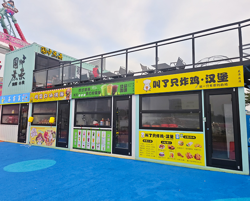 Customized Food Beautiful Coffee Mobile Portable Prefabricated Prefab Tiny Modular Creative Container Shop