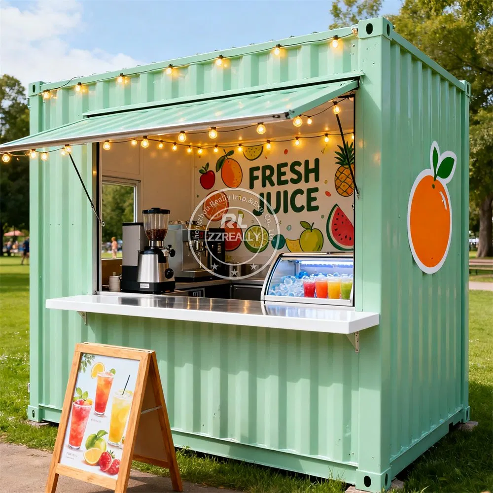 Portable Mobile Kiosk Prefabricated Shipping Container Shop Modular Container Restaurant Coffee Shop Bar