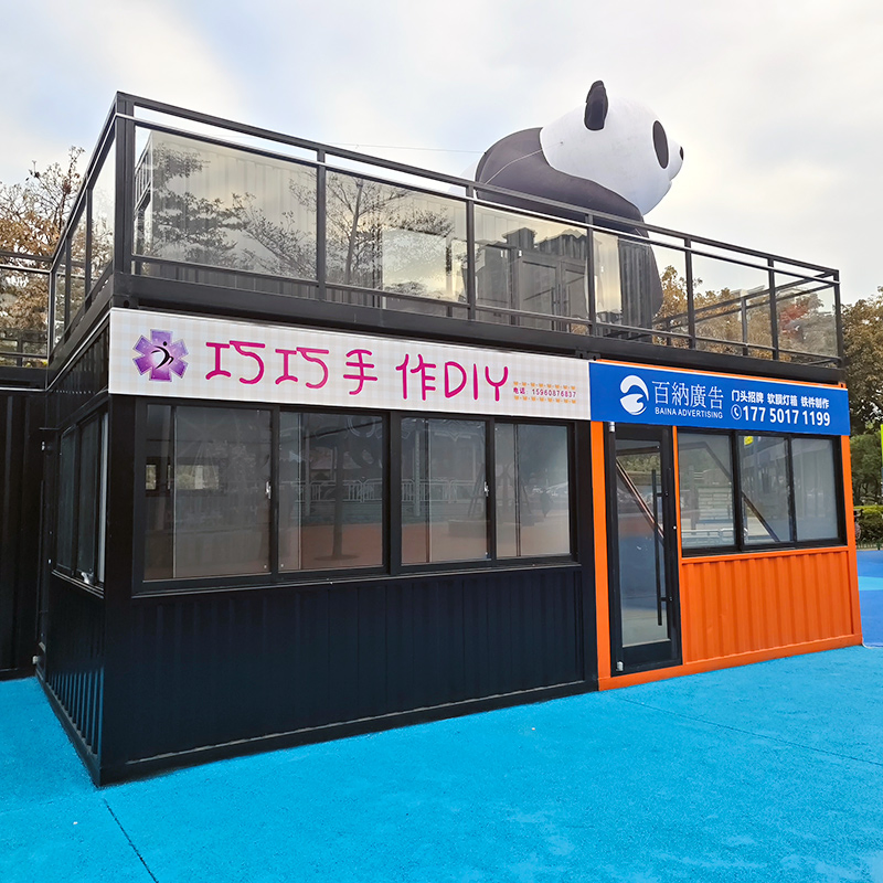 Outdoor Mobile Portable Snack Bar Folding Restaurant Prefab House Container Shop