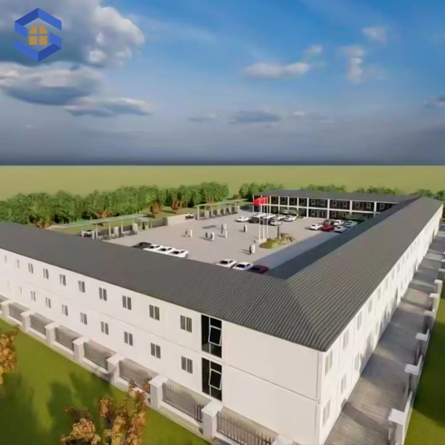 Low-Maintenance UV-Resistant 10FT/20FT/30FT/40FT Modular Portable Prefab Container Office Unit