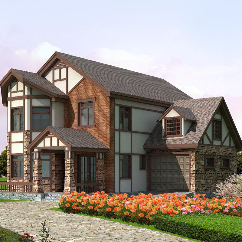 Modern Design Double Storey Prefabricated Light Steel Structure Luxury Prefab Villa