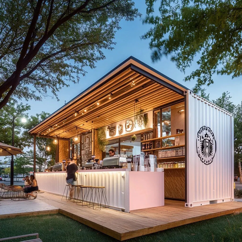 0-Foot Mobile Store, Fast Food Bar, Prefabricated Container House, Coffee Shop