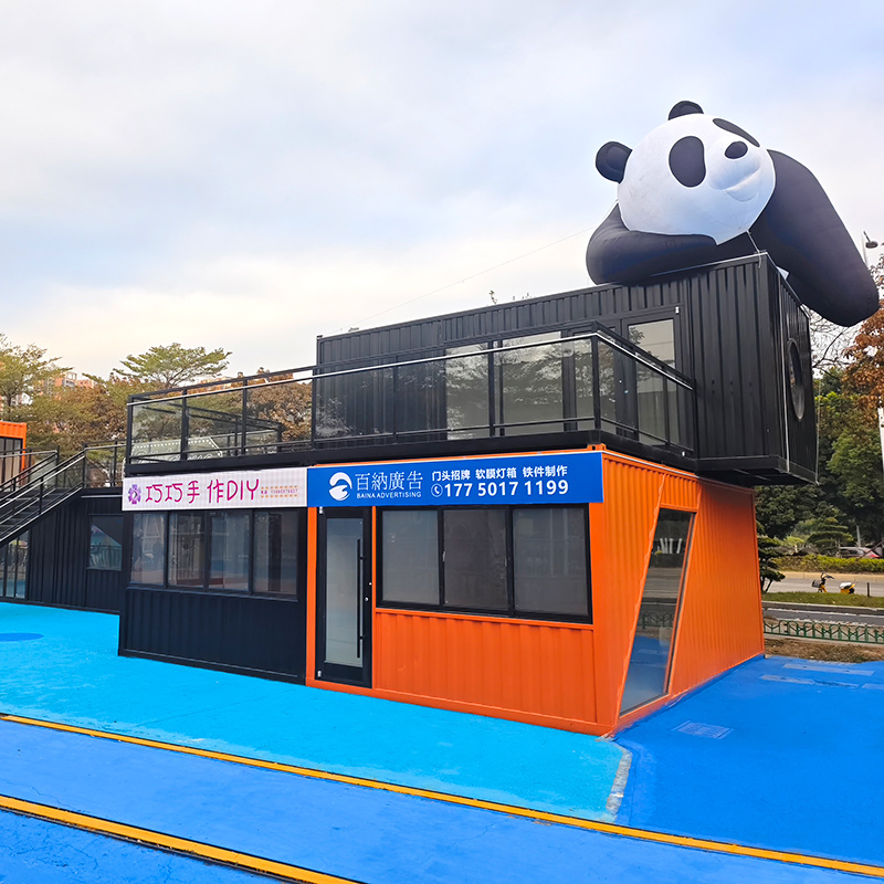 Outdoor Mobile Portable Snack Bar Folding Restaurant Prefab House Container Shop