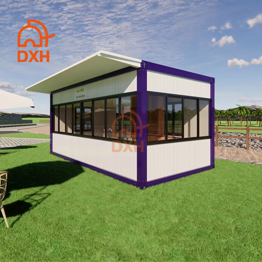 Dxh Manufacture Dormitory Resort Fireproof Ready to Living Office Portable Library Outdoor Medical Station Steel Frame Modular Container House Home