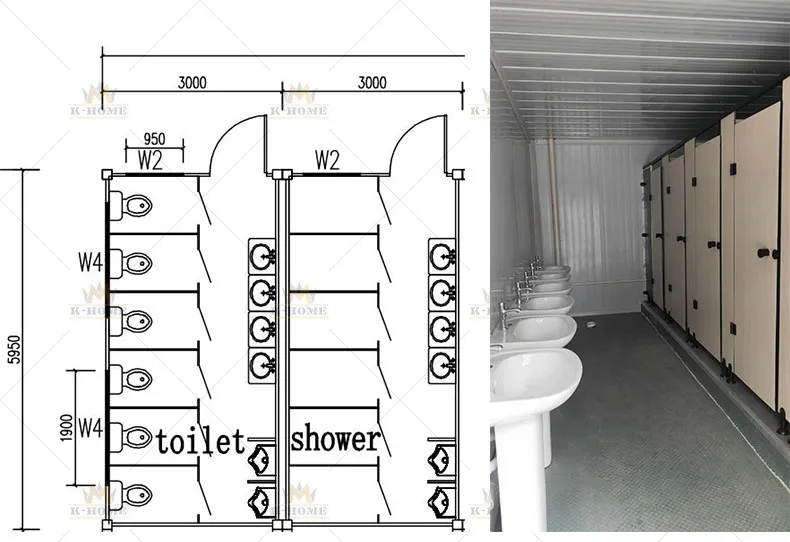 Toilet and Shower Area