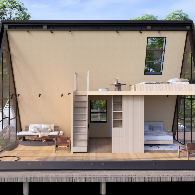 Private Luxury Light Gauge Steel Structure Prefabricated Villas in Indonesia