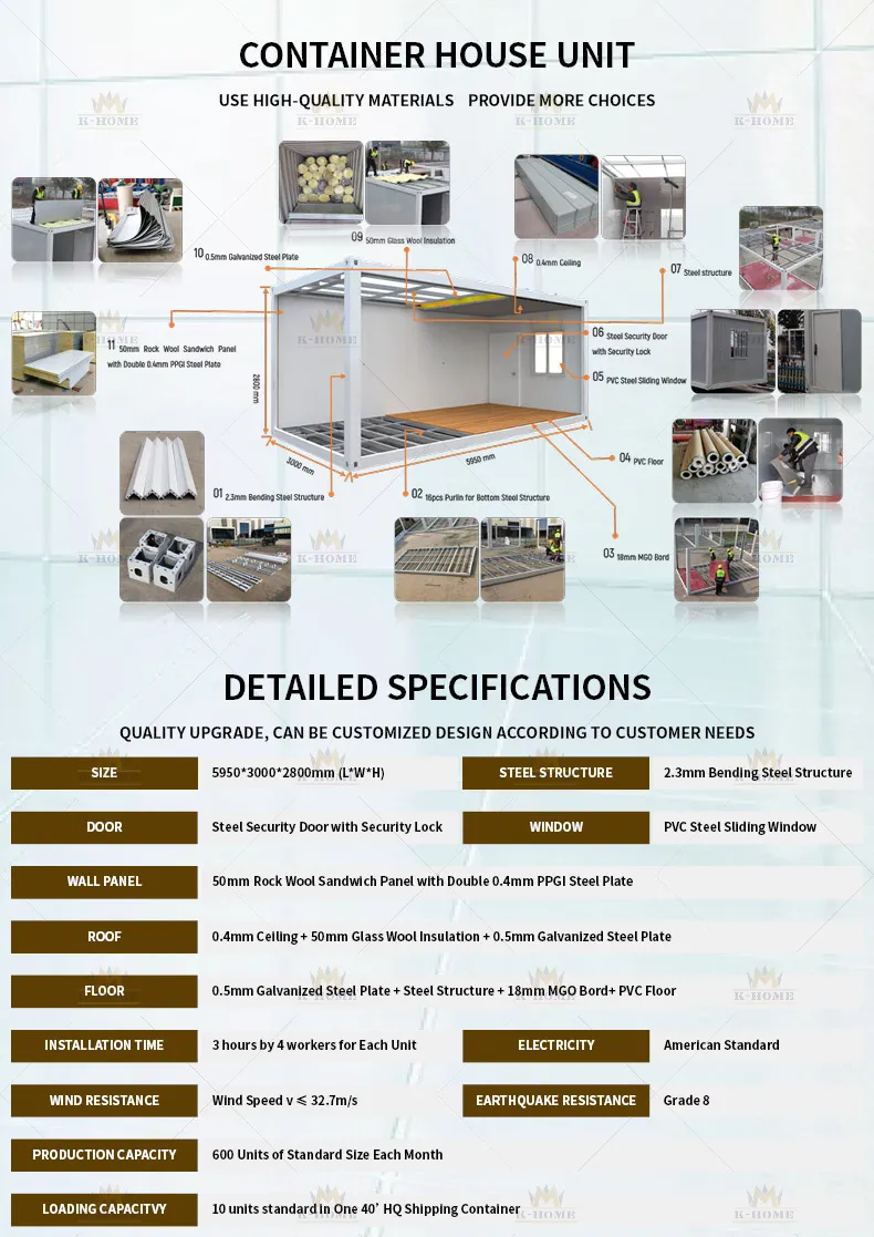 Expandable Container House Price Portable Mining Site Building