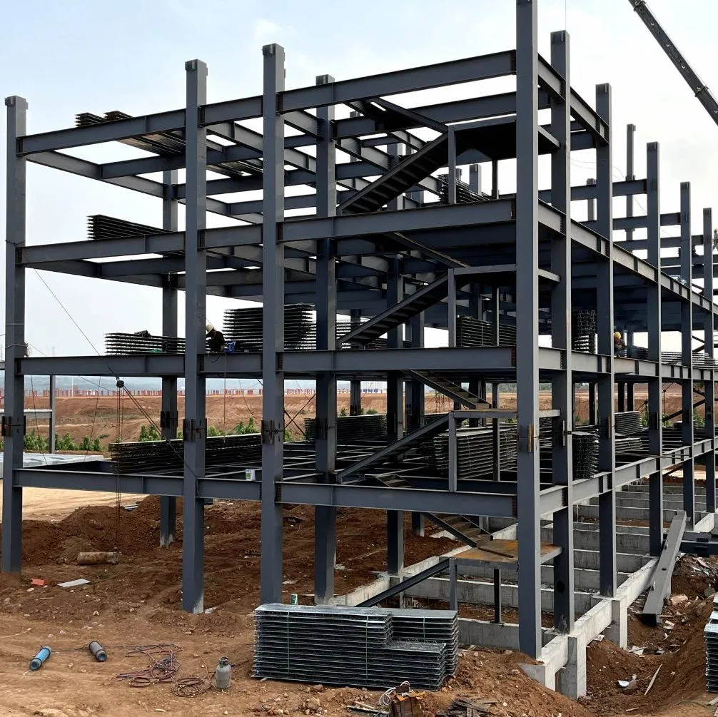 Three-Storey Curtain Glass Wall Prefab Office Building