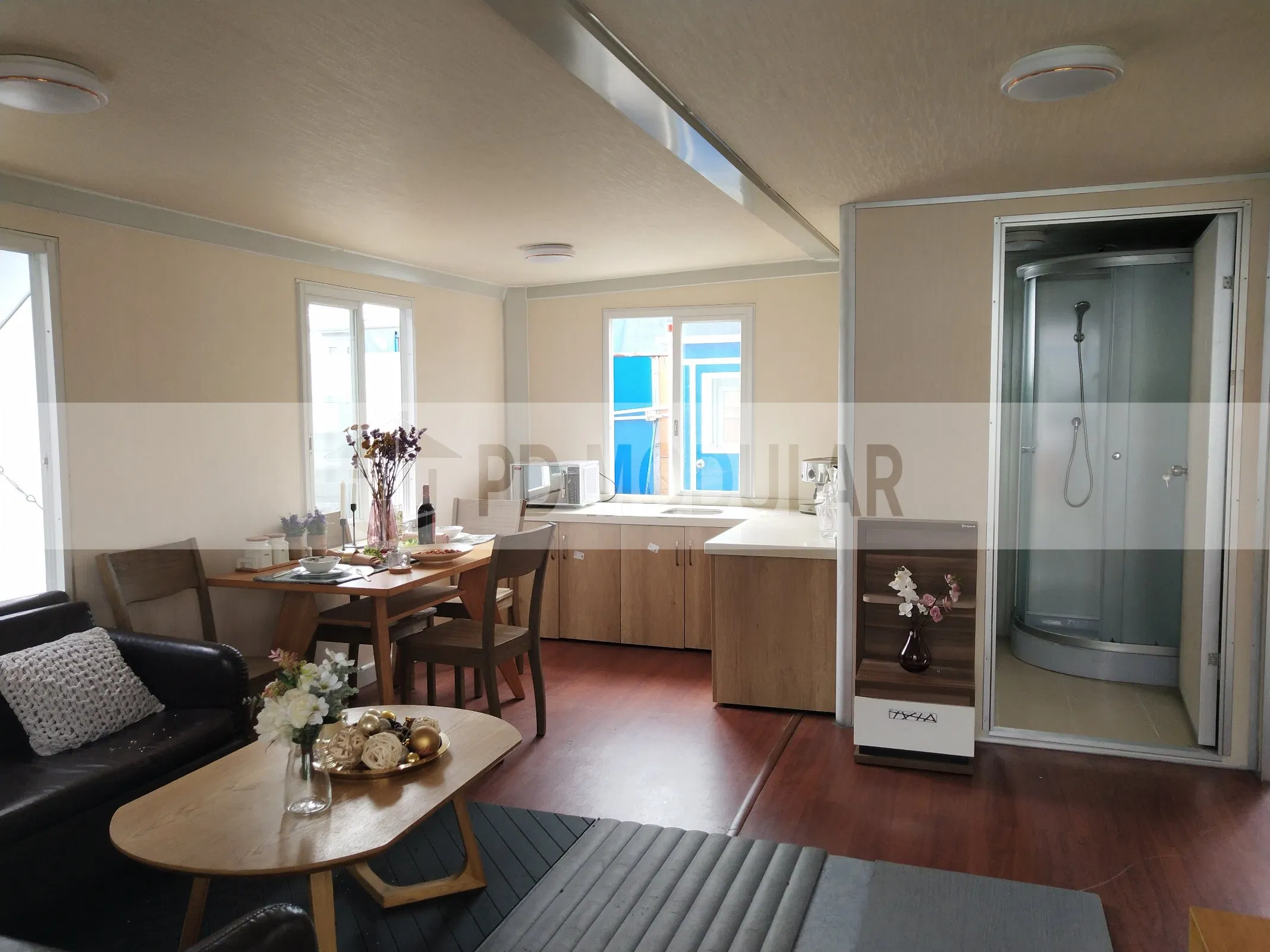 Galvanized Steel Frame Modular Prefab Standard Living Container Buildings