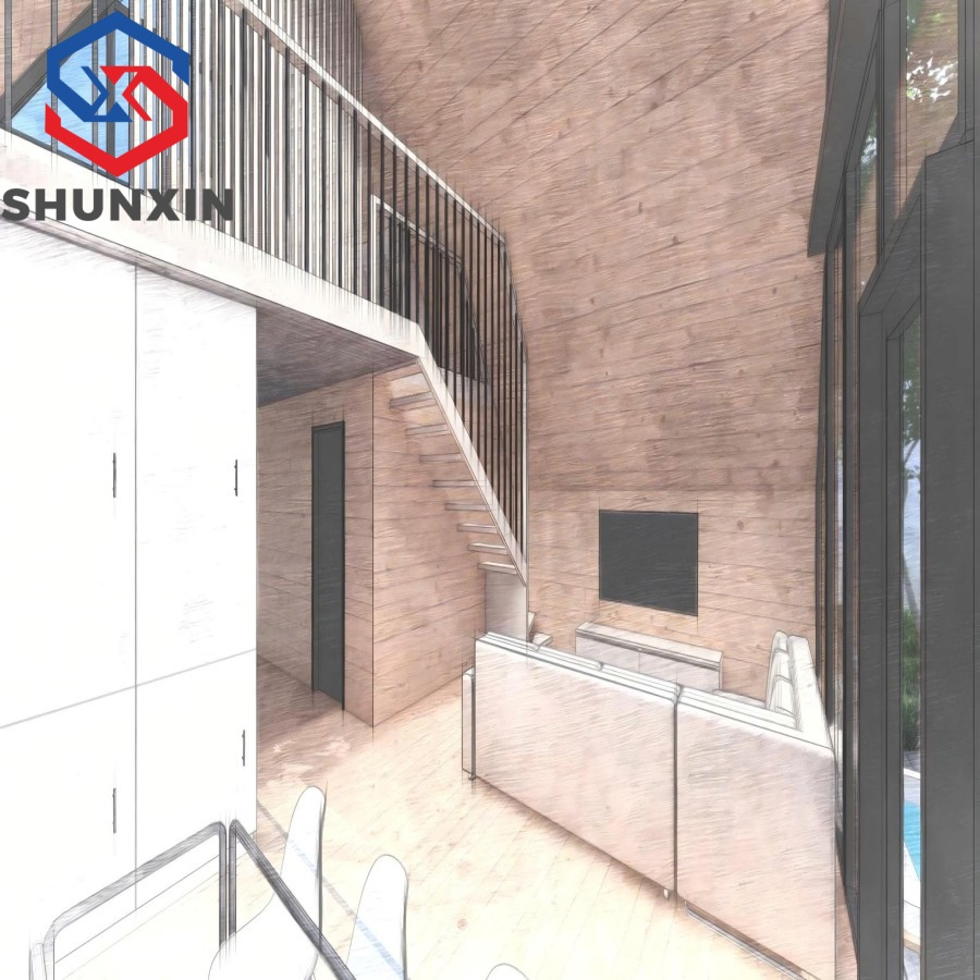 Triangle Two Bedroom Modular Prefabricated Vessel Modern Capsule Luxury Prefab House Villa