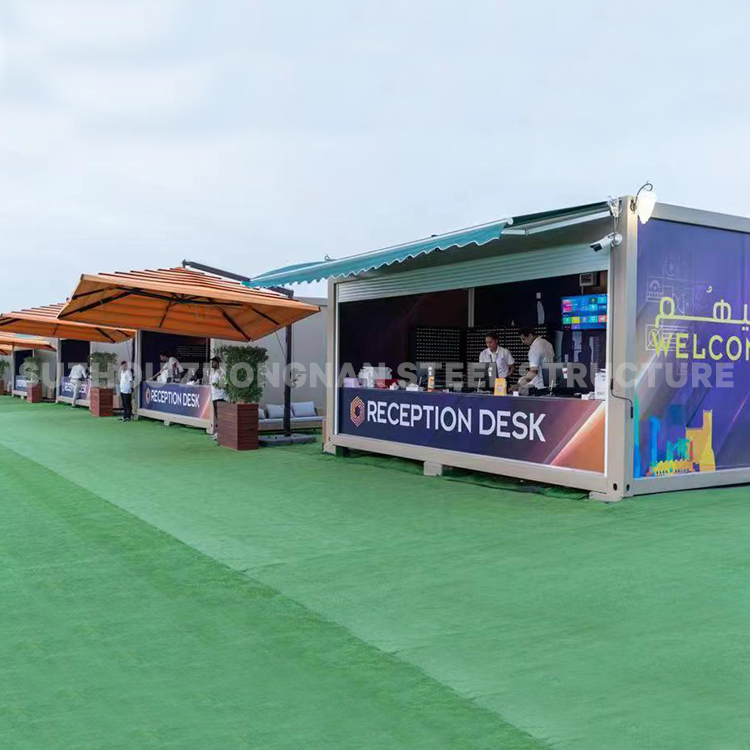 Custom 20FT/40FT Portable Modern Mobile Sea Shipping Glass Plastic Movable Steel Structure Fast Food Container Living Prefab Modular Small Coffee Shop for Sale