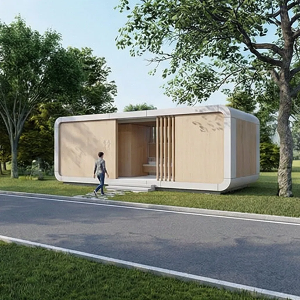 Green and Environmentally Friendly Small House, Mobile Steel Structure Building, Foldable Prefabricated Container Public Toilet