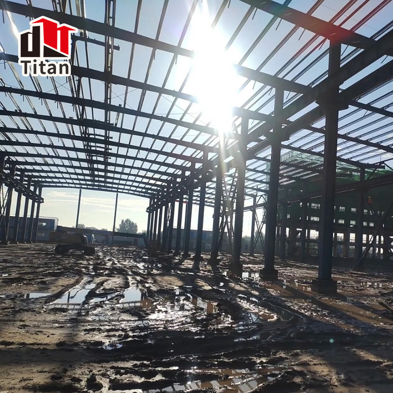 Easy Demountable Temporary Prefab Steel Workshop Building for Site Project