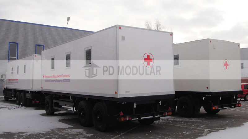 Movable Prefab Mobile Vehicle Truck Medical Container Clinic Hospital for Emergency Rescue