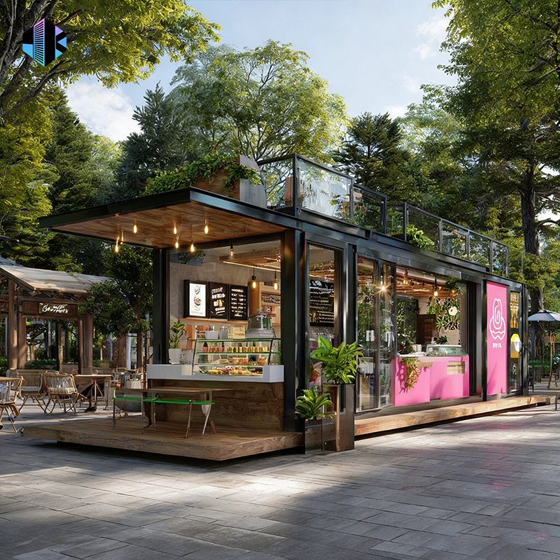 New Low-Cost Mobile Container Coffee Shop Design