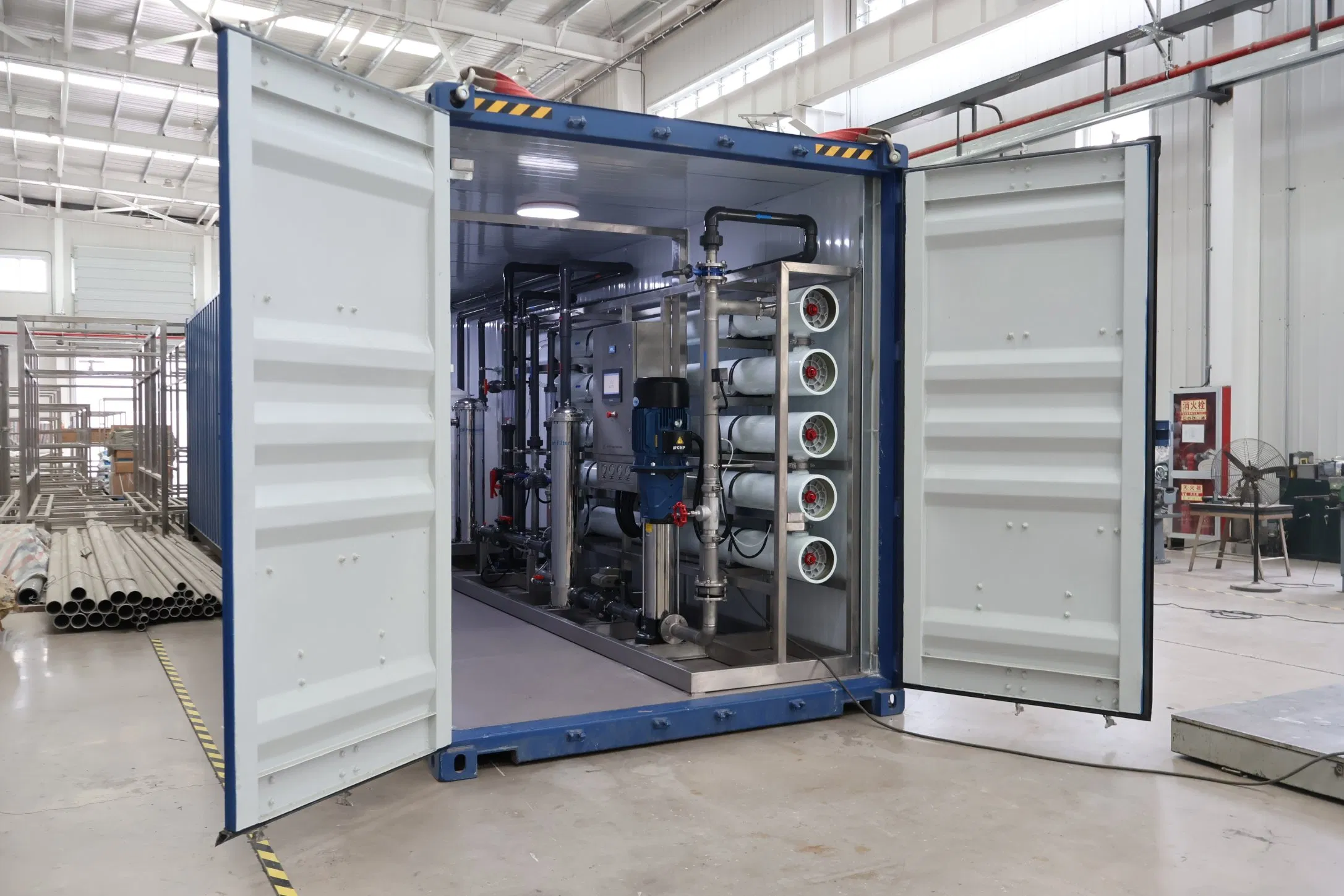 15tph Reverse Osmosis Water Treatment Machine Mobile RO System Containerized Water System