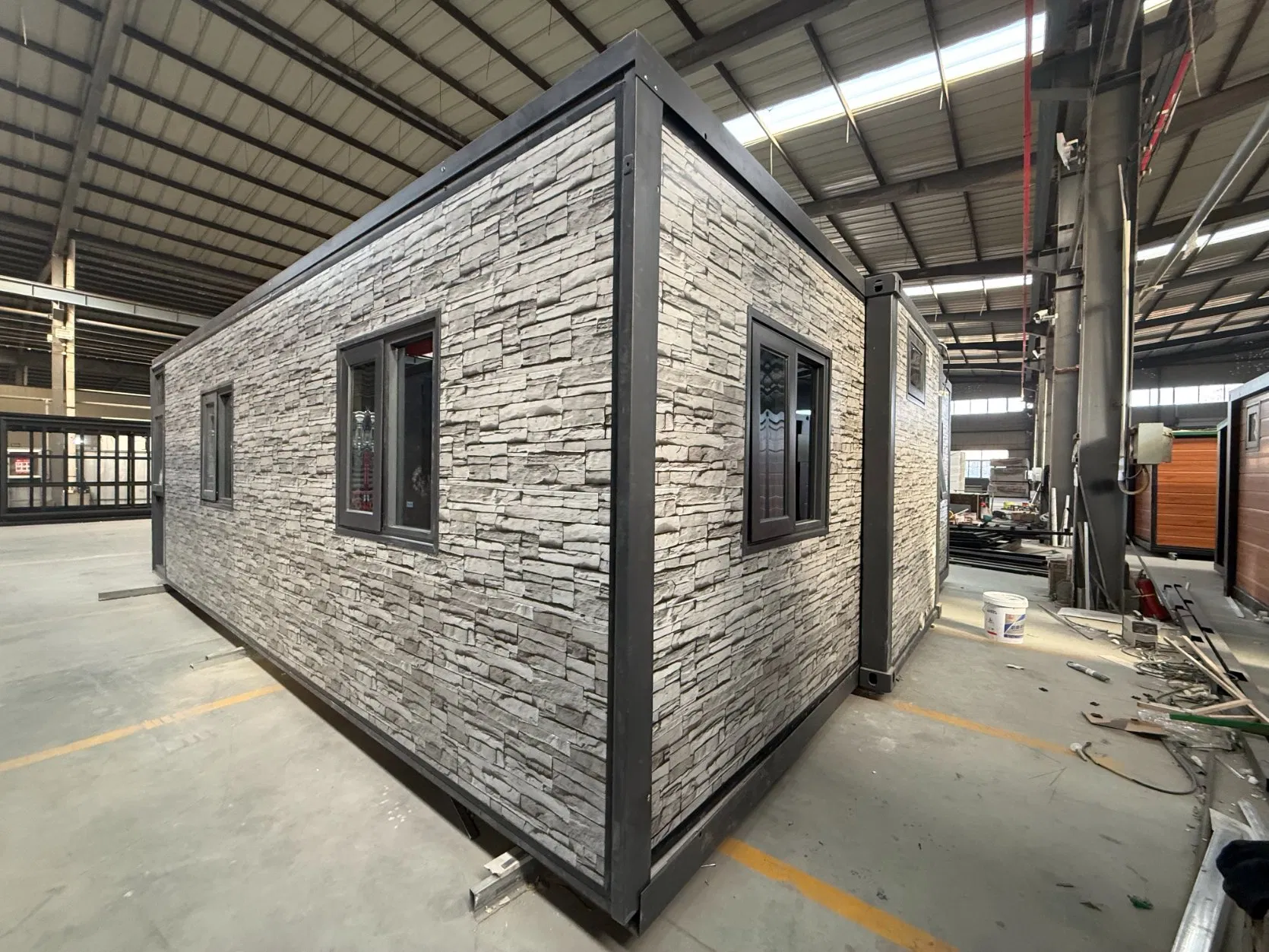 25FT Expandable Container Home with Two Bedrooms and Bathroom