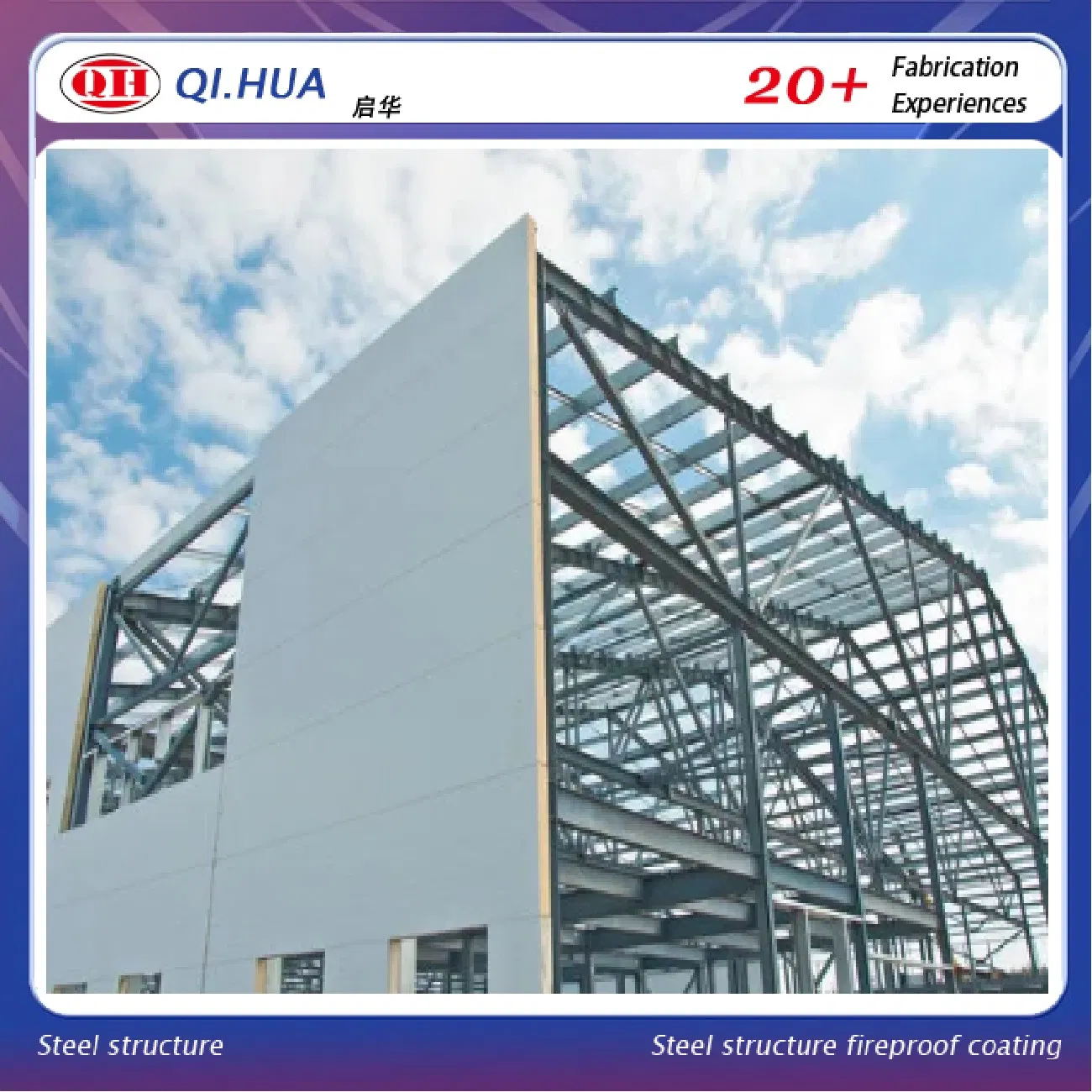 Prefab Steel Structure Residential Commercial, 3-Storey Office School Building