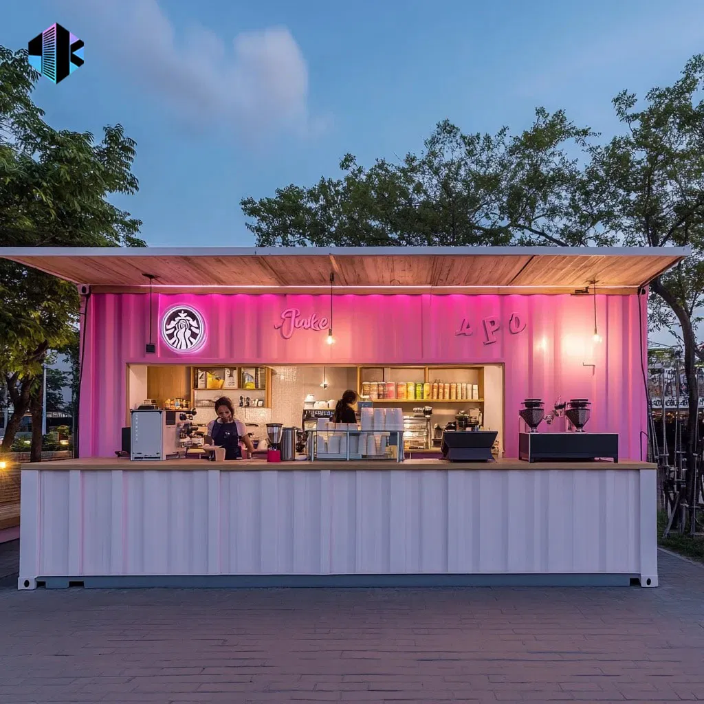 0-Foot Mobile Store, Fast Food Bar, Prefabricated Container House, Coffee Shop