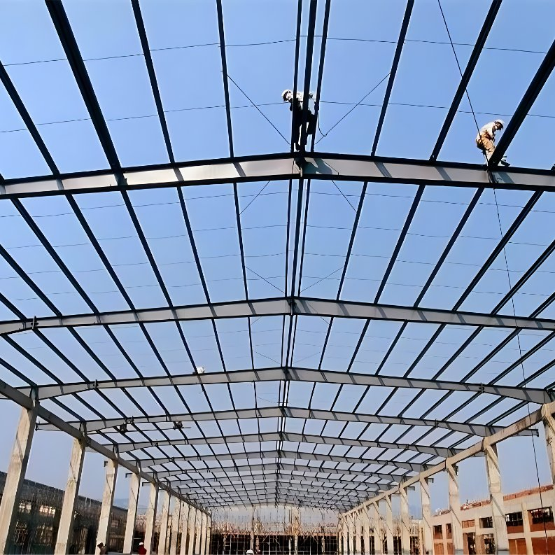 China Low Cost Prefab Light Metal Frame Building Prefabricated Warehouse Workshop Steel Structure