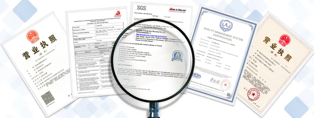 Certifications CE AWS ISO