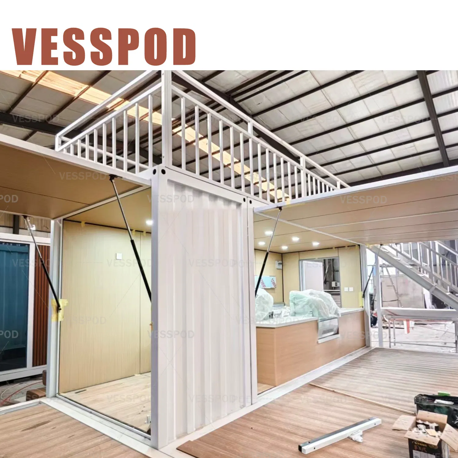 Modular Prefab Store Mobile Store Trailer 20FT 40FT Custom Prefab Container Restaurant Bar Container Coffee Shop