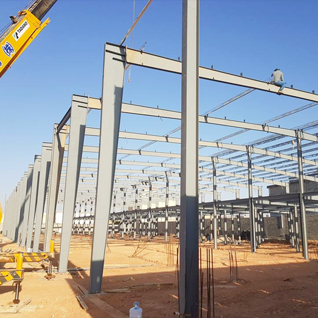 Galvanized/Painted Hangar/Garage/Storage/Shed Metal Construction Prefab/Prefabricated Design Frame Workshop/Warehouse Steel Structure for Industrial Building