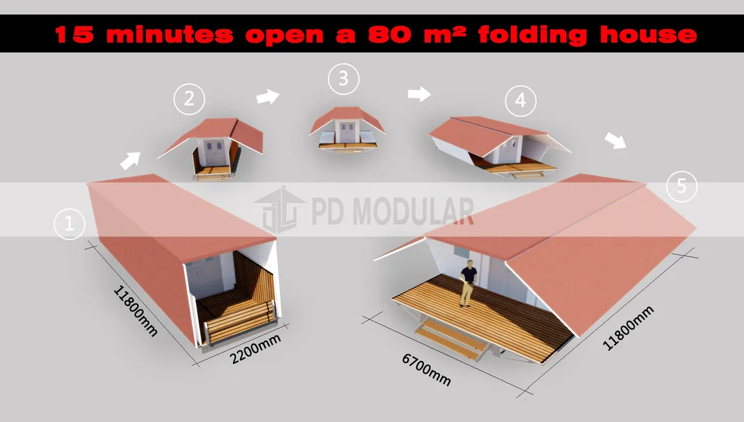 Galvanized Steel Frame Modular Prefab Standard Living Container Buildings