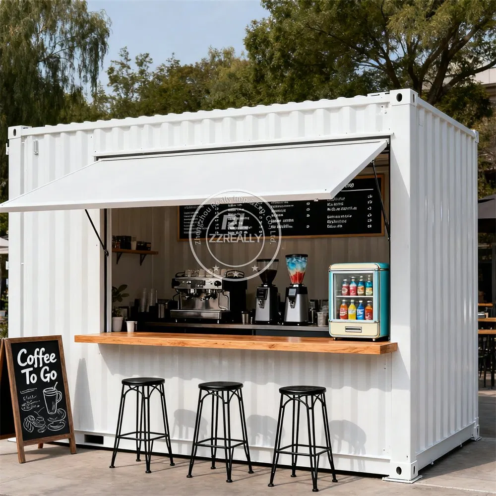 Portable Mobile Kiosk Prefabricated Shipping Container Shop Modular Container Restaurant Coffee Shop Bar