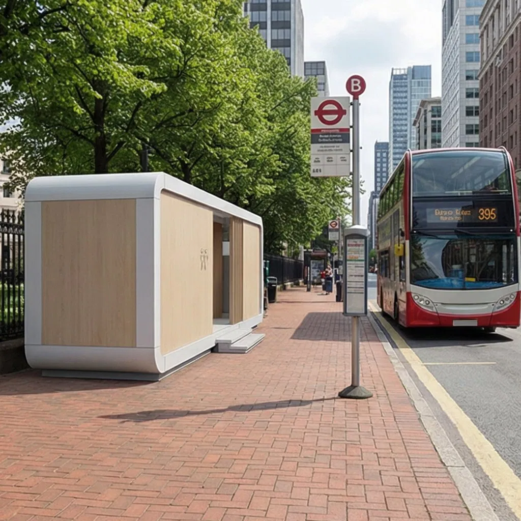 Green and Environmentally Friendly Small House, Mobile Steel Structure Building, Foldable Prefabricated Container Public Toilet