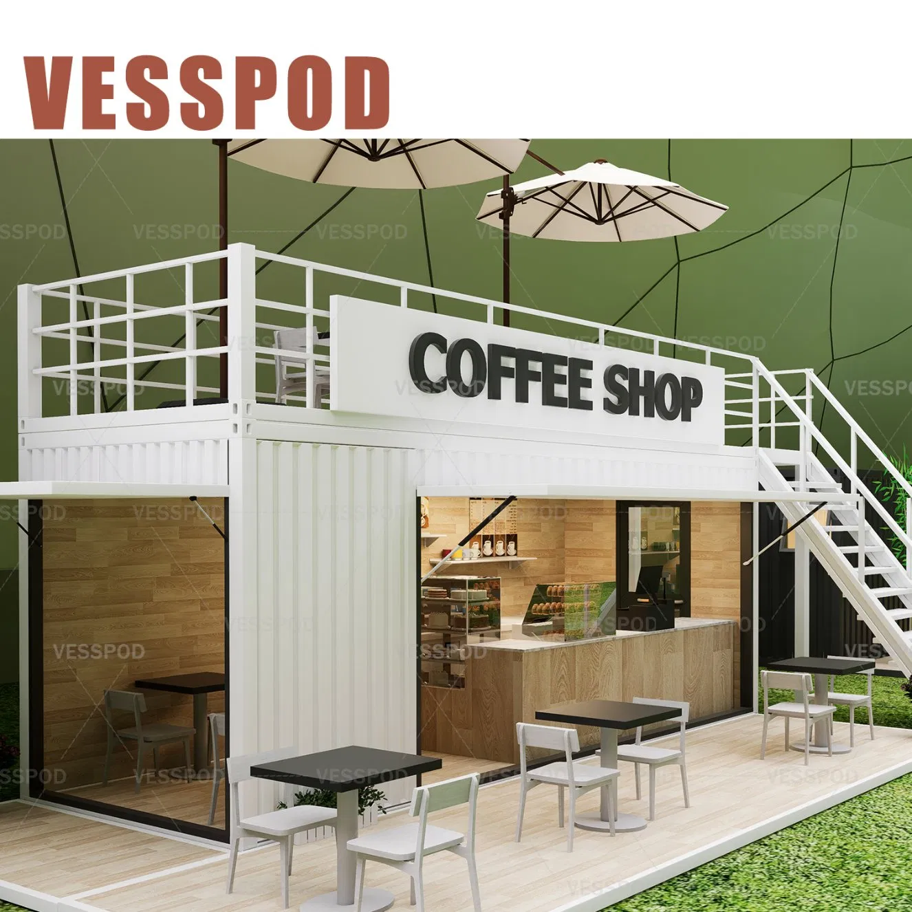 Modular Prefab Store Mobile Store Trailer 20FT 40FT Custom Prefab Container Restaurant Bar Container Coffee Shop