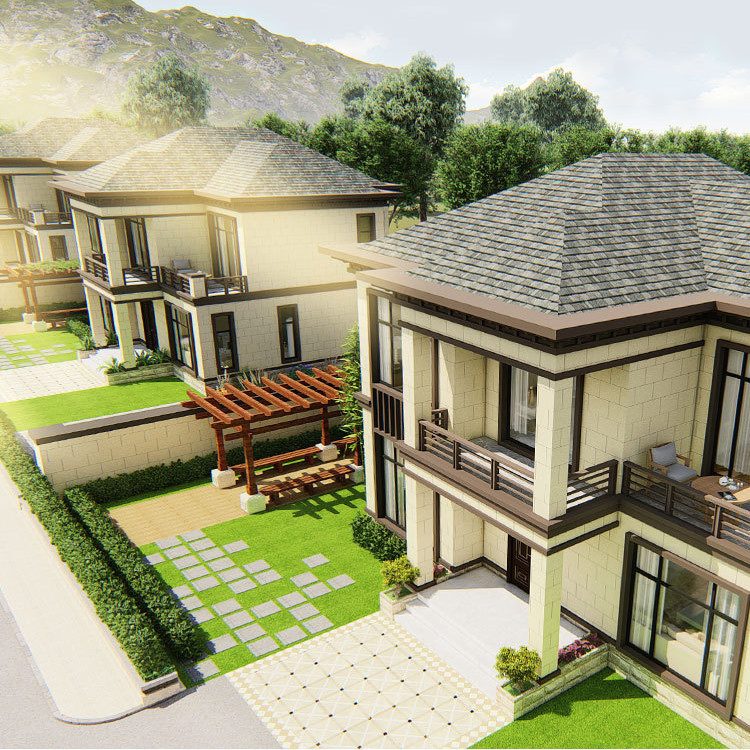 Free Design Light Steel Structure Prefabricated Luxury Villa