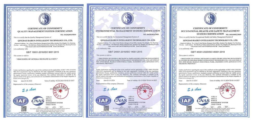 Certifications
