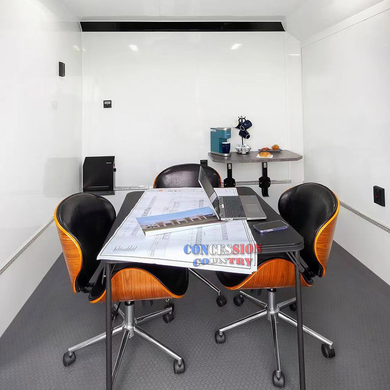 Mobile Container Office on Wheels Custom Portable Office Trailer with Bathroom