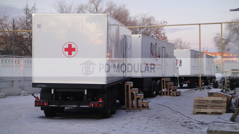 Movable Prefab Mobile Vehicle Truck Medical Container Clinic Hospital for Emergency Rescue