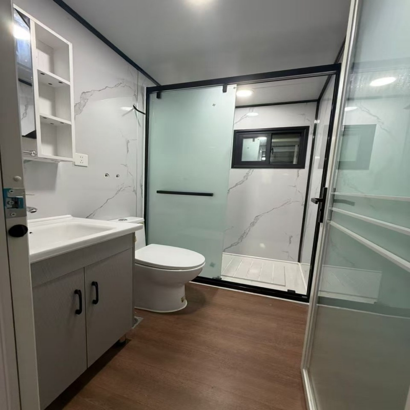 Prefabricated Expandable and Collapsible Fast Installation Bathroom Fitted Container Home