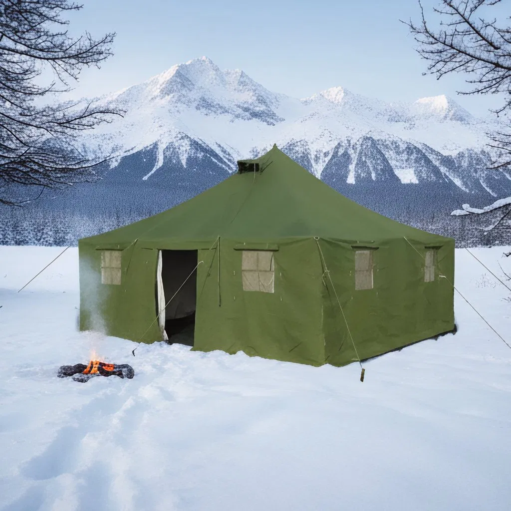 Windproof Rainproof Emergency Tent Heavy Duty Disaster Relief Shelter for Humanitarian Relief Project