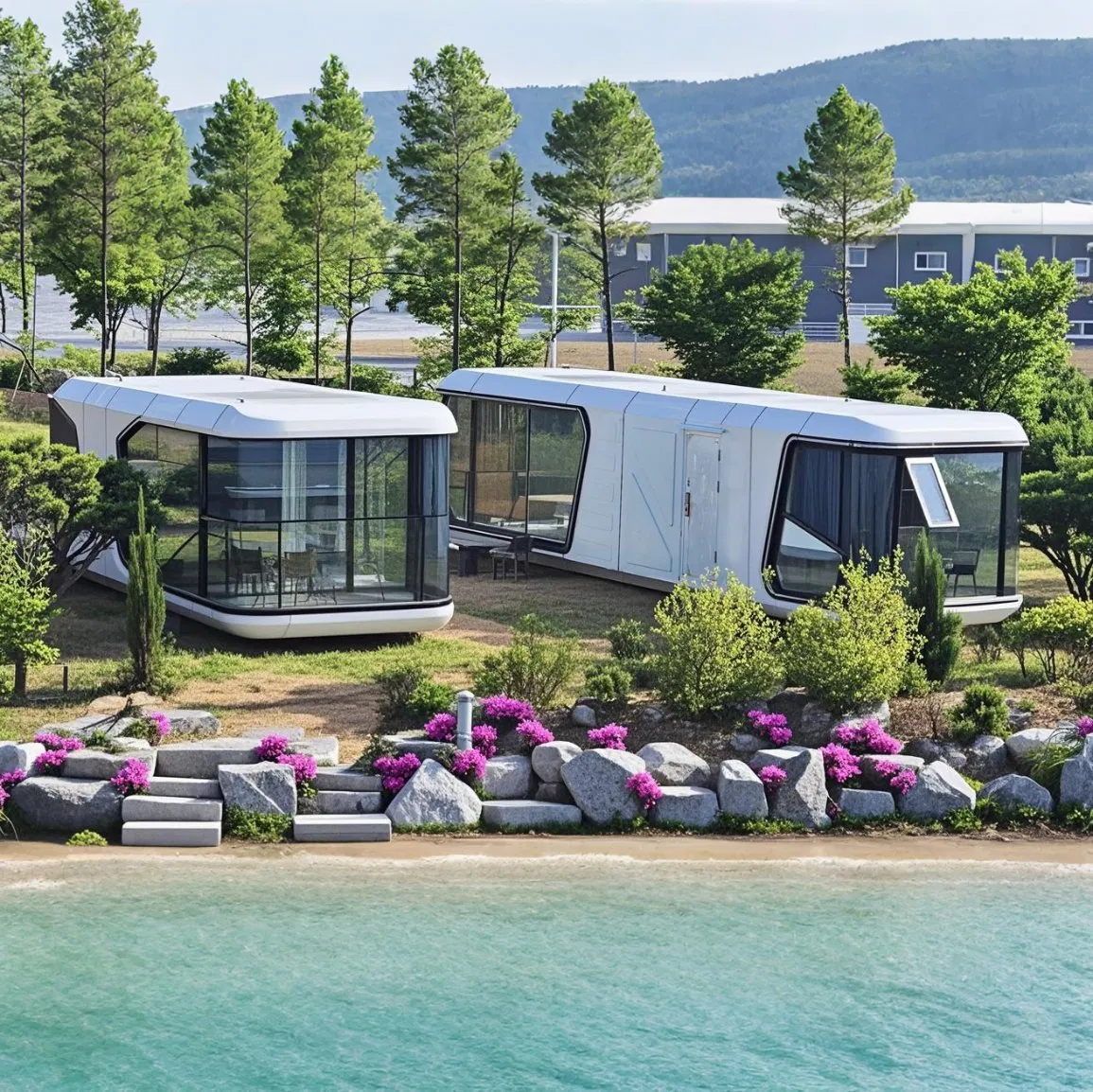 Prefab Capsule Building Modular Hospitality Accommodation for Remote Project Sites with Strong Transport Advantages