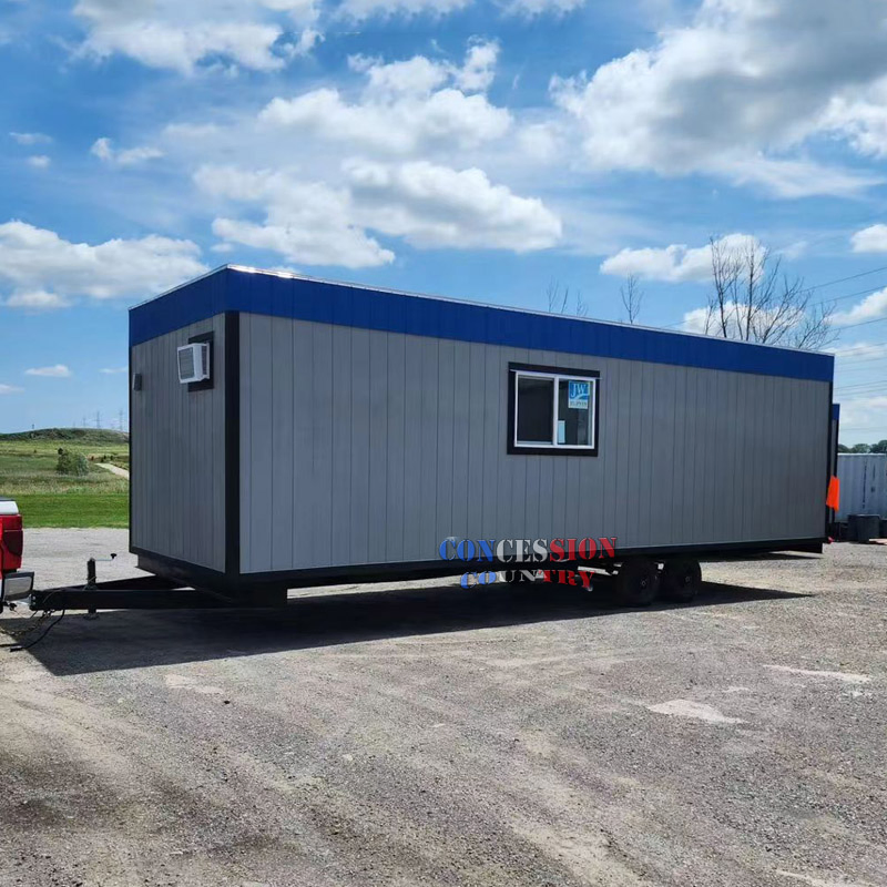 Mobile Container Office on Wheels Custom Portable Office Trailer with Bathroom