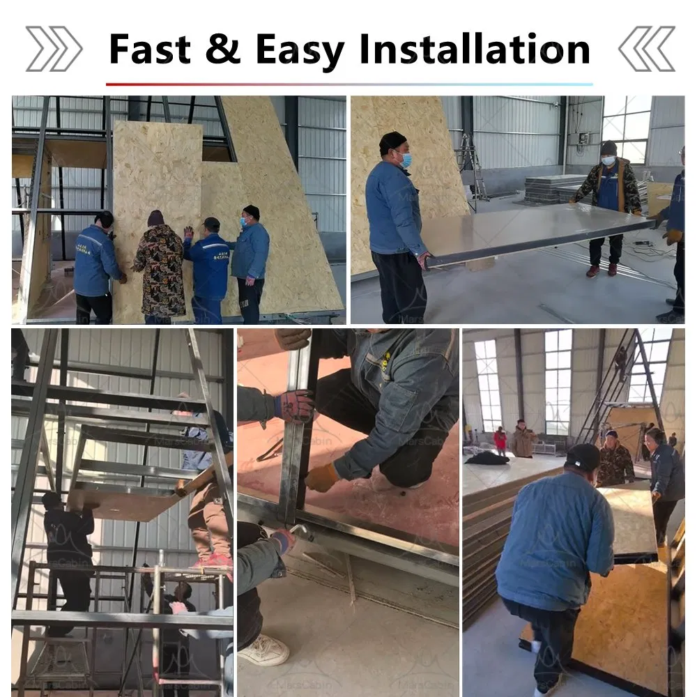 Modular a Frame Homes in Steel and Wood, Contemporary Design, Sustainable and Easy to Install for Vacation Projects