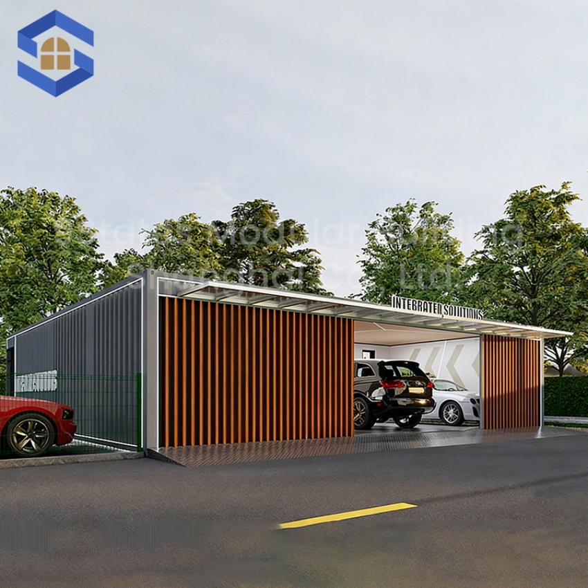 Relocatable Standardized Dimensions Welded Frame Modular-Sized Prefabricated Building for Garages in Small Office Buildings/Startup Parks